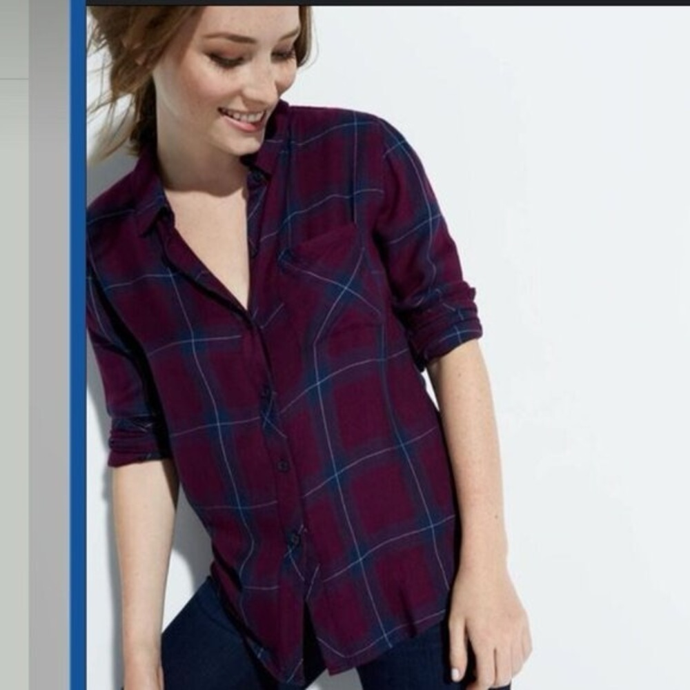 RAILS Purple and Blue Flannel Button -Down Shirt